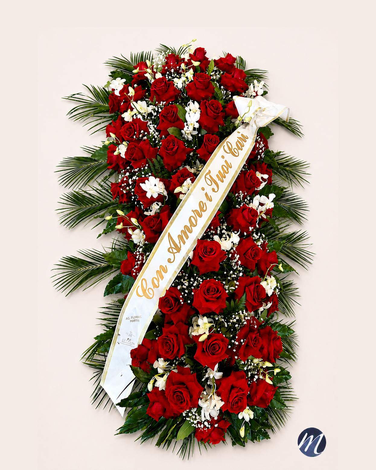 Copribara di rose rosse